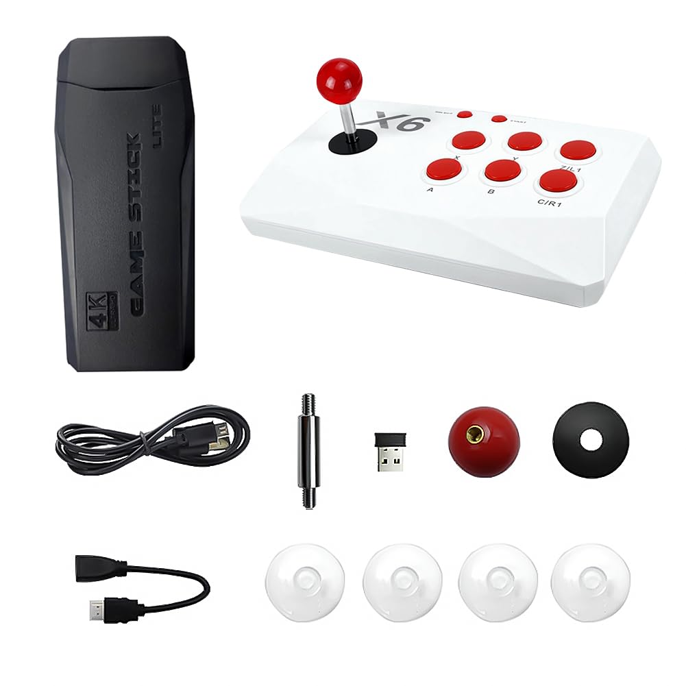 M8-X6 Arcade Video Game Console with Arcade Joystick 4K Built-in